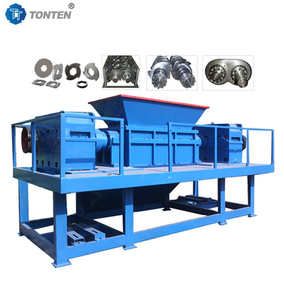 स्क्रैप आयरन टायर धातु Shredder Crusher मशीन डिब्बे डबल शाफ्ट Shredding