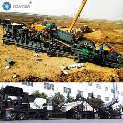 मोबाइल कंस्ट्रक्शन वेस्ट क्रशर स्टेशन प्लांट रॉक ग्रावेल क्रशिंग